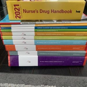 BRAND NEW full set of ATI content mastery books & 2021 Nurse Drug Handbook